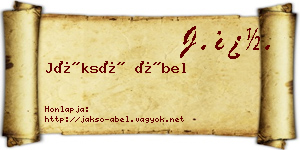 Jáksó Ábel névjegykártya